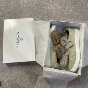 Rare authentic fur moncler sneakers